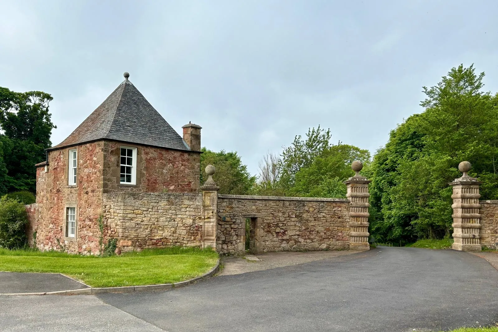 Exterior of the South Lodge estate accommodation at Broxmouth Park.