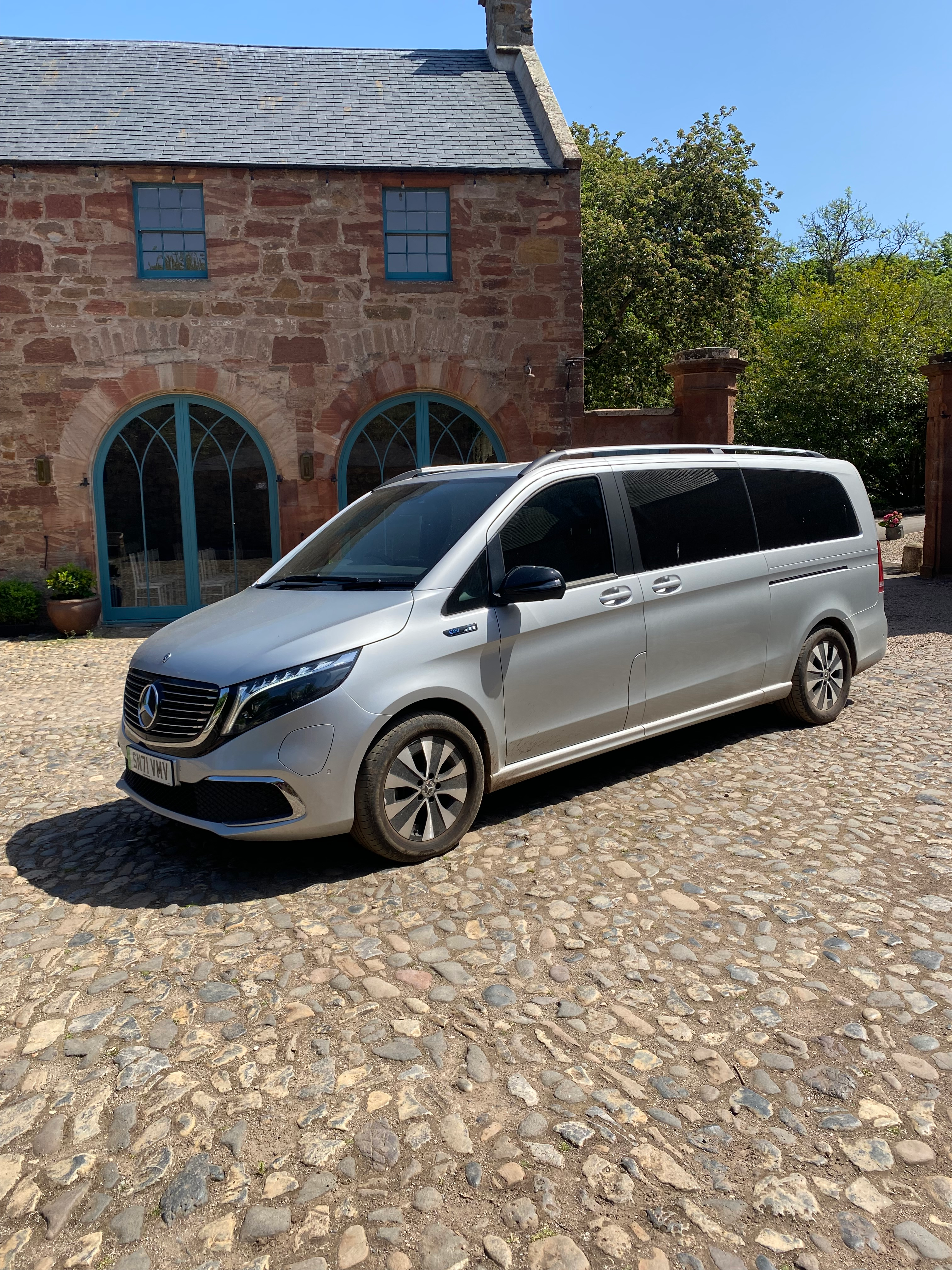 Broxmouth Courtyard electric passenger vehicle on the estate
